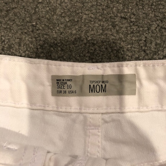 Topshop high waisted white mom jeans - Picture 6 of 9